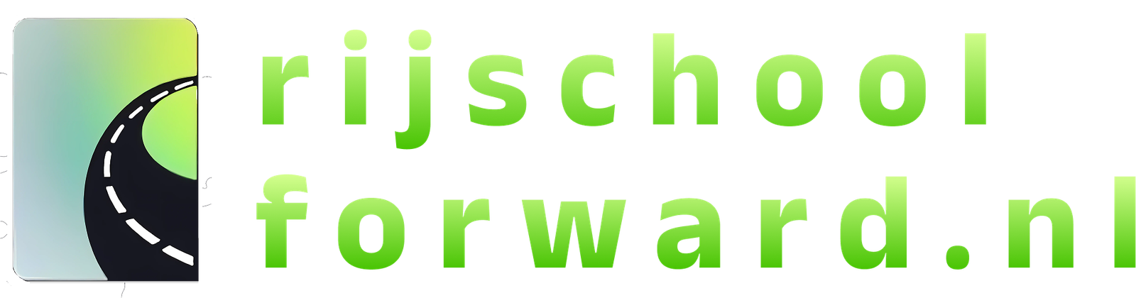 Rijschool Forward – Logo White Without Slogan